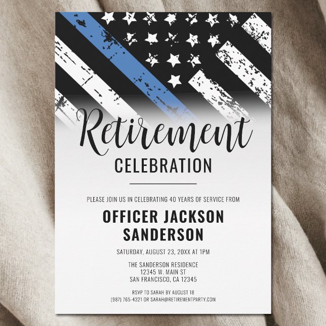 Law Enforcement Police Department Retirement Party Invitation (Law Enforcement Police Department Retirement Party Invitation)