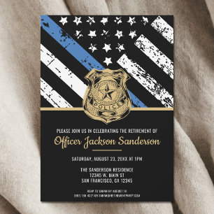Law Enforcement Police Department Retirement Party Invitation