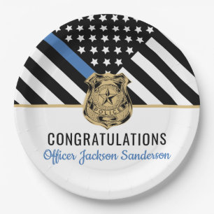 Law Enforcement Police Department Retirement Party Paper Plates