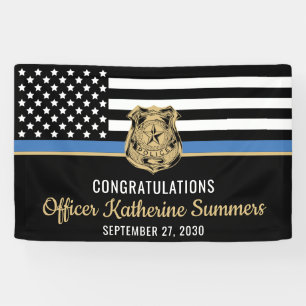Law Enforcement Police Officer Academy Graduation Banner