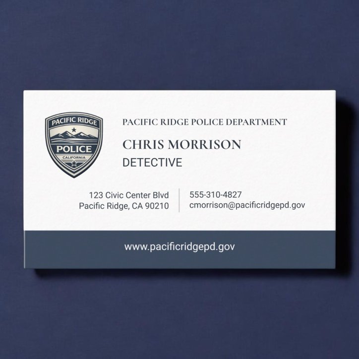 Law Enforcement Police Officer Business Card
