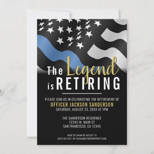 Law Enforcement Police Officer Retirement Party