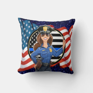 Law Enforcement Police Officer Throw Pillow