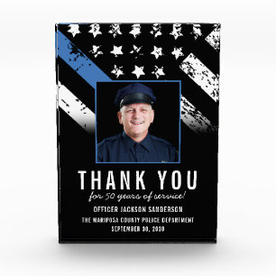 Law Enforcement Police Retirement Party Photo Acrylic Award
