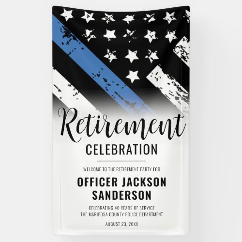 Law Enforcement Police Retirement Party Welcome