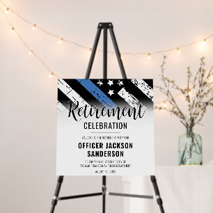 Law Enforcement Police Retirement Party Welcome Foam Board