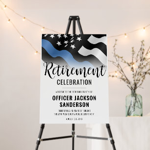 Law Enforcement Police Retirement Party Welcome Foam Board