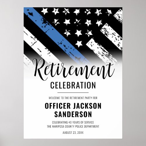 Law Enforcement Police Retirement Party Welcome