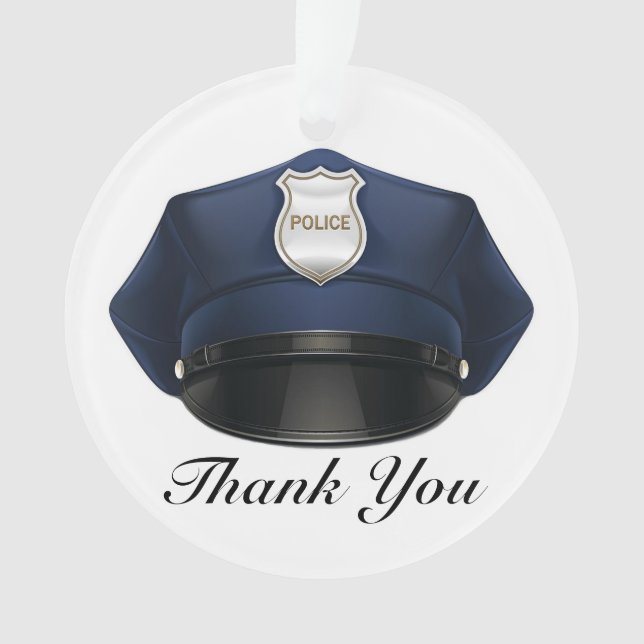 Law Enforcement - Police - Thank You Ornament (Front)