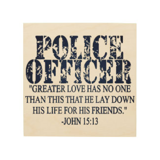 Law Enforcement Prayer Wood Wall Decor