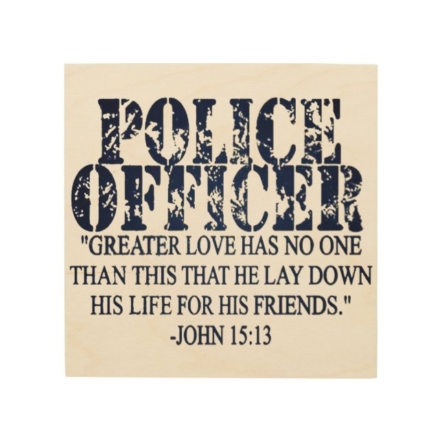 Law Enforcement Prayer Wood Wall Decor (Front)