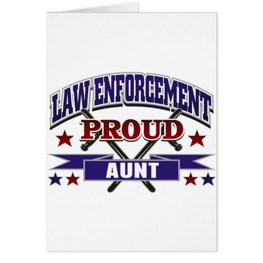 Law Enforcement Proud Aunt Cards (Front)