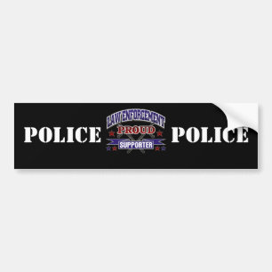 Law Enforcement Proud Supporter Bumper Sticker