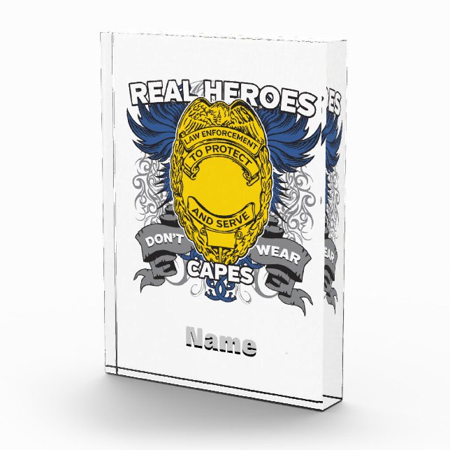 Law Enforcement Real Heroes Acrylic Award (Right)