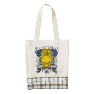Law Enforcement Real Heroes Zazzle HEART Tote Bag