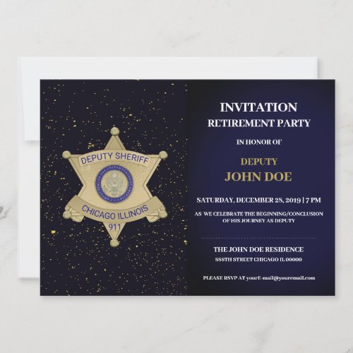 Law Enforcement Retirement Invitation