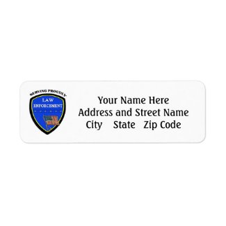 Law Enforcement Police Return Address Labels