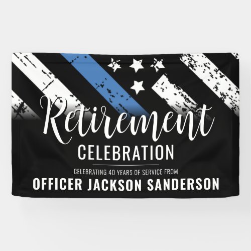 Law Enforcement Thin Blue Line Police Retirement