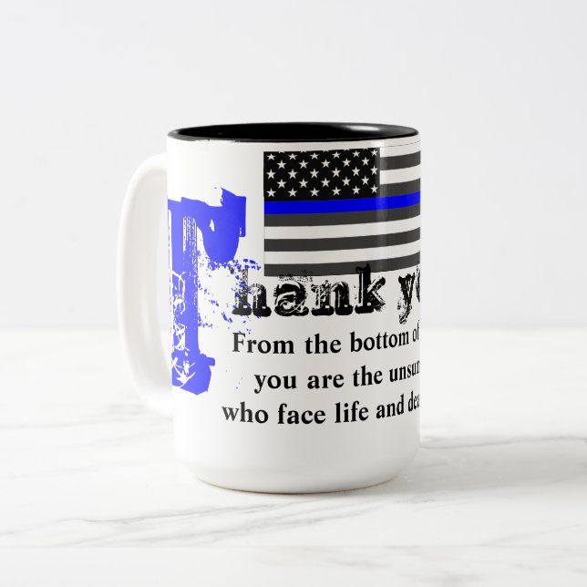 LAW ENFORCEMENT Two-Tone COFFEE MUG (Front Left)