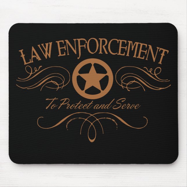 Law Enforcement Western Mouse Pad (Front)