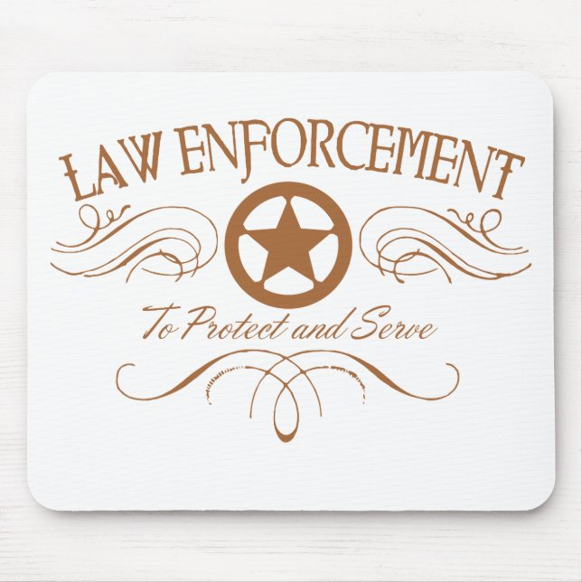Law Enforcement Western Mouse Pad (Front)
