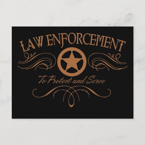 Law Enforcement Western Postcard