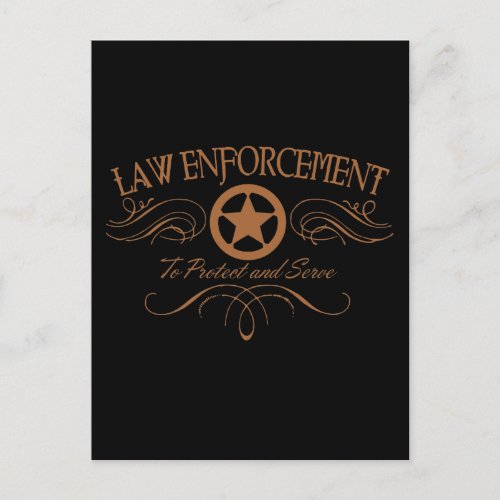 Law Enforcement Western Postcard