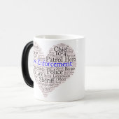 Law Enforcement Word Cloud Magic Mug (Front Left)