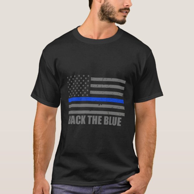 Law Enforcet Back The Blue T-Shirt (Front)