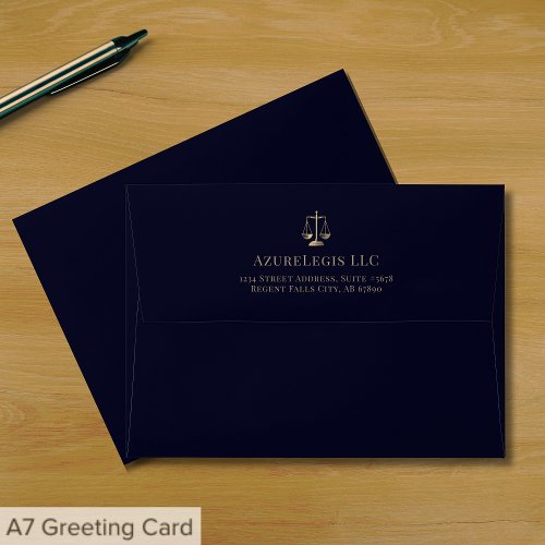 Law Firm A7 Envelope with Return Address