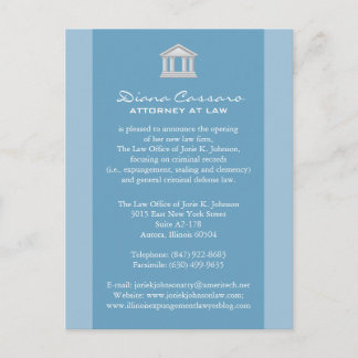 Law Firm Announcement Cards