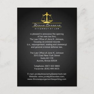 Law Firm Announcement Cards