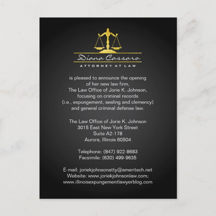 Law Firm Announcement Cards