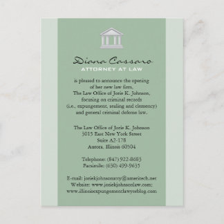 Law Firm Announcement Cards