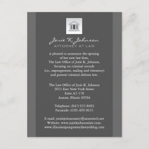 Law Firm Announcement Cards