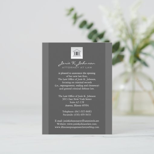 Law Firm Announcement Cards Zazzle