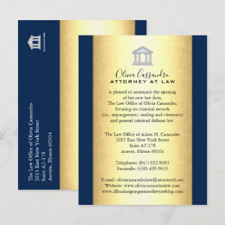 Law Firm Announcement Cards - Merlot Red