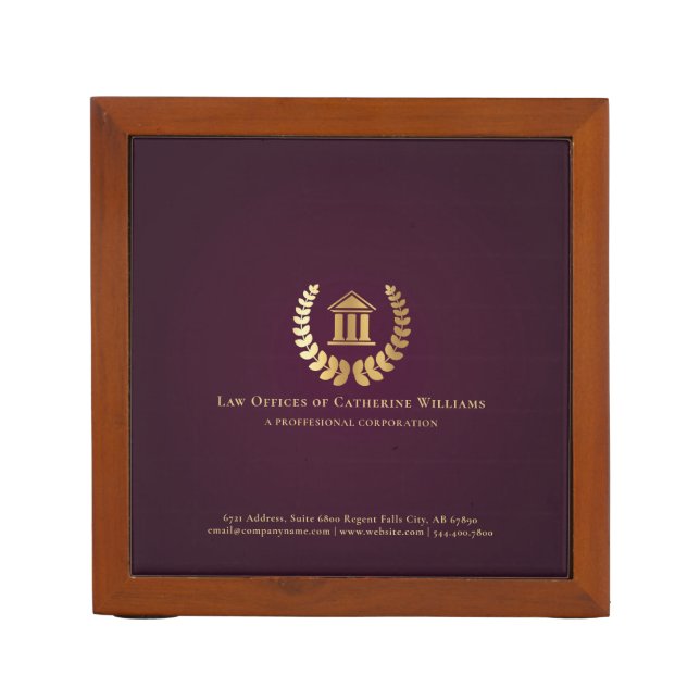 Law Firm Attorney Business Desk Organizer (Front)