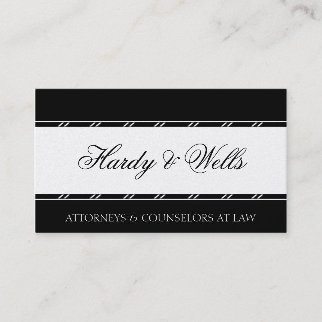 Law Firm Attorney Lawyer Legal Counselor Platinum Business Card (Front)