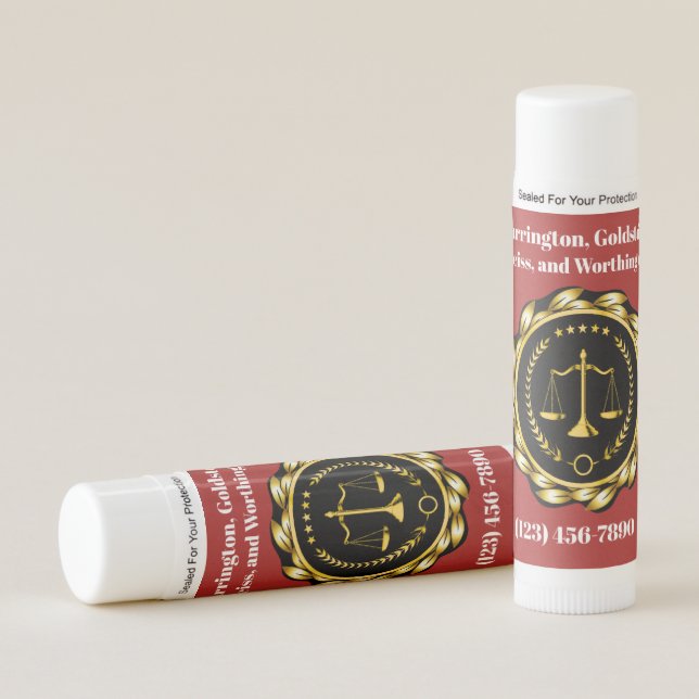 Law Firm, Attorney Lip Balm (Front)