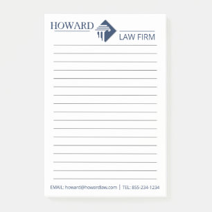 Law firm attorney personalized legal company logo post-it notes