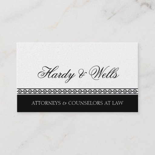 Customizable Law Firm B/W Platinum Premium Paper Business Card Templates