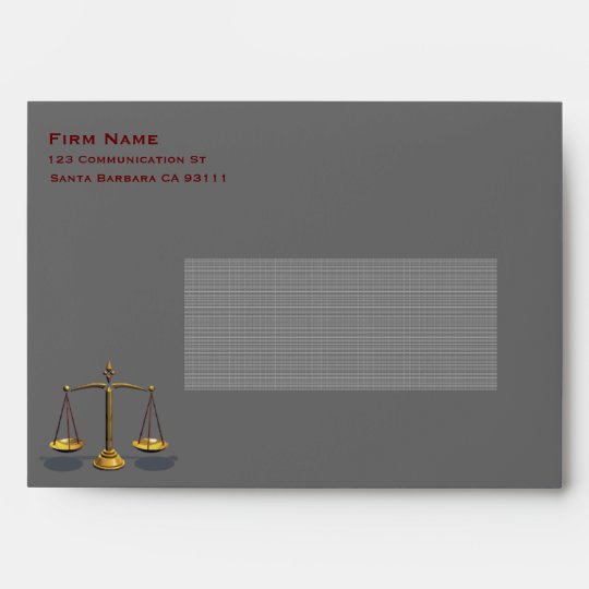 Law firm card envelopes