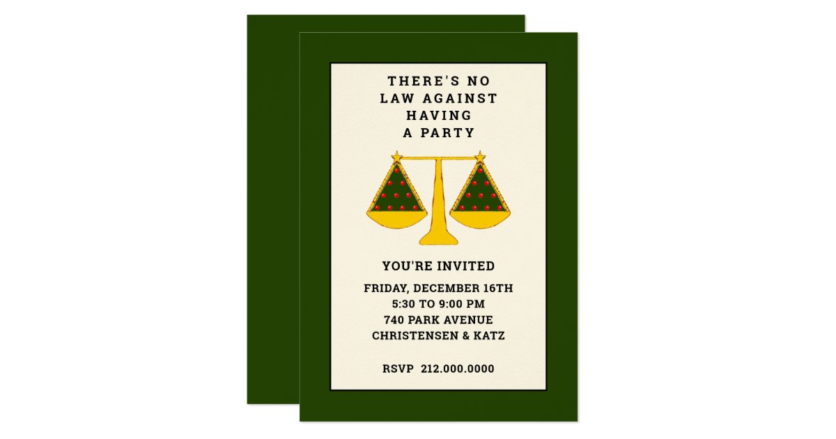 Law Firm Holiday Party Invitation