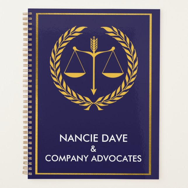 Law Firm & Lawyer Planner Name Personalization  (Front)