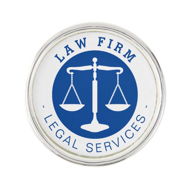 Law Firm | Legal Services Deep Blue Lapel Pin (Front)