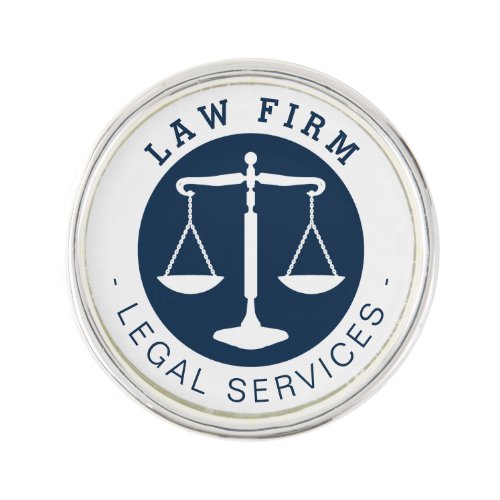 Law Firm  Legal Services Deep Blue Lapel Pin