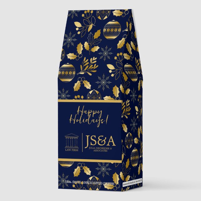 Law Firm Monogram Logo Holiday Business Gift Roasted Coffee (Front)