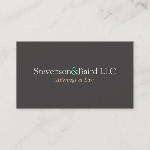 Law Firm Partner Attorney Office Business Card