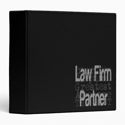 Law Firm Partner Extraordinaire 3 Ring Binder